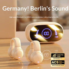 Bone conduction concept Bluetooth earphone clip-on style