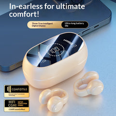 Bone conduction concept Bluetooth clip-on earphones