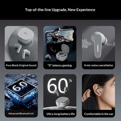 High-quality in-ear wireless Bluetooth earbuds with noise cancellation for gaming.
