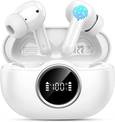 Bluetooth 5.4 Earbuds, 2026 Bass-3.0 Wireless Headphones 3D-Stereo Ear Buds, 4 ENC Noise Cancelling Mics, 40+Hrs USB-C In-Ear Earphones, IP-X7 Waterproof Sport Workout Gym for Laptop Pad Android iOS