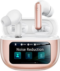 Bucephalus Wireless Earbuds with ENC Noise Cancelling, Bluetooth 5.4 Ear Buds, 48H Playtime & Bass Stereo Sound for Sports/Working, Compatible with iPhone/Android, Pad - Ivory White