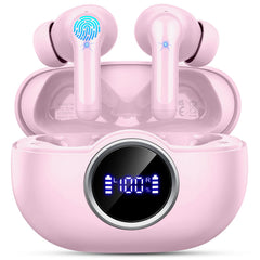 Bluetooth 5.4 Earbuds, 2026 Bass-3.0 Wireless Headphones 3D-Stereo Ear Buds, 4 ENC Noise Cancelling Mics, 40+Hrs USB-C In-Ear Earphones, IP-X7 Waterproof Sport Workout Gym for Laptop Pad Android iOS