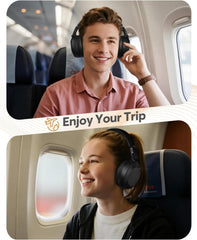 acer Wireless Bluetooth Headphones, 70 Hours Playtime, Foldable Over-Ear Headphones with 40mm Drivers, Memory Foam Earpads, Multipoint Bluetooth 6.0 for Travel, Home, Office, Black