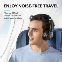 Soundcore by Anker Q20i Hybrid Active Noise Cancelling Headphones, Wireless Over-Ear Bluetooth, 40H Long ANC Playtime, Hi-Res Audio, Big Bass, Customize via an App, Transparency Mode (Black)