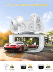 Bucephalus Wireless Earbuds with ENC Noise Cancelling, Bluetooth 5.4 Ear Buds, 48H Playtime & Bass Stereo Sound for Sports/Working, Compatible with iPhone/Android, Pad - Ivory White