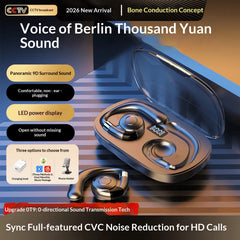 Open-Ear Bone Conduction Concept Bluetooth Earhooks