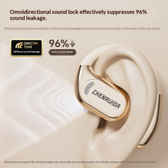 Wireless Bluetooth headphones with open-back bone conduction