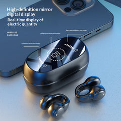 Bone conduction concept Bluetooth earphone clip-on style