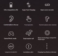 High-quality in-ear wireless Bluetooth earbuds with noise cancellation for gaming.