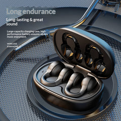 Bone conduction concept Bluetooth earphone clip-on style